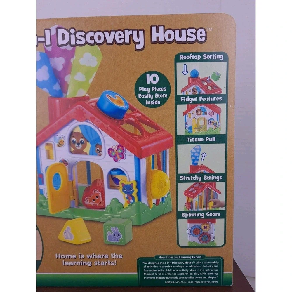 LeapFrog 4-in-1‎ Discovery House Learning Toy Interactive Lights Sounds NEW